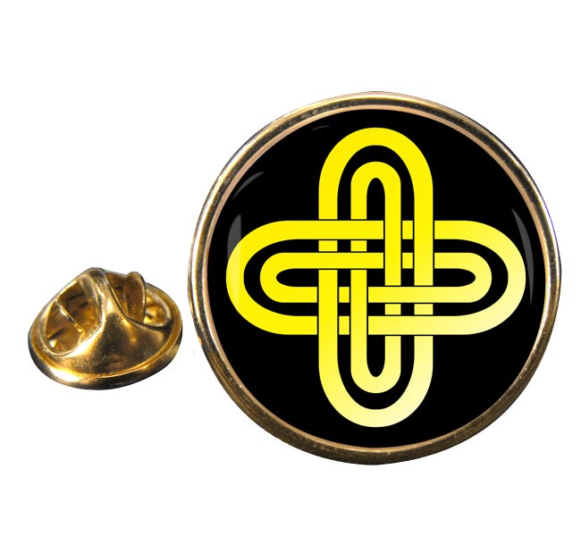 King Solomon's Cross Round Pin Badge